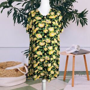 🌻Guier🌻 Pearl Snap Sunflower Dress
